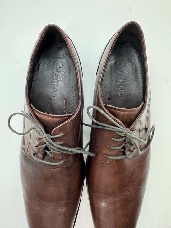 Cole Haan Mens Brown Leather Oxfords Size 12M With Lace-Up Design main image 16